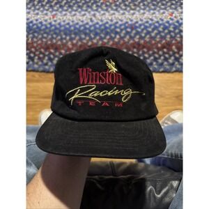 VTG Winston Racing Team Snapback Hat Cap Velvet Embroidered 90s Nascar